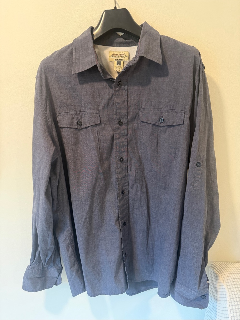 American Rag Men's Slate Blue Button-Down Shirt